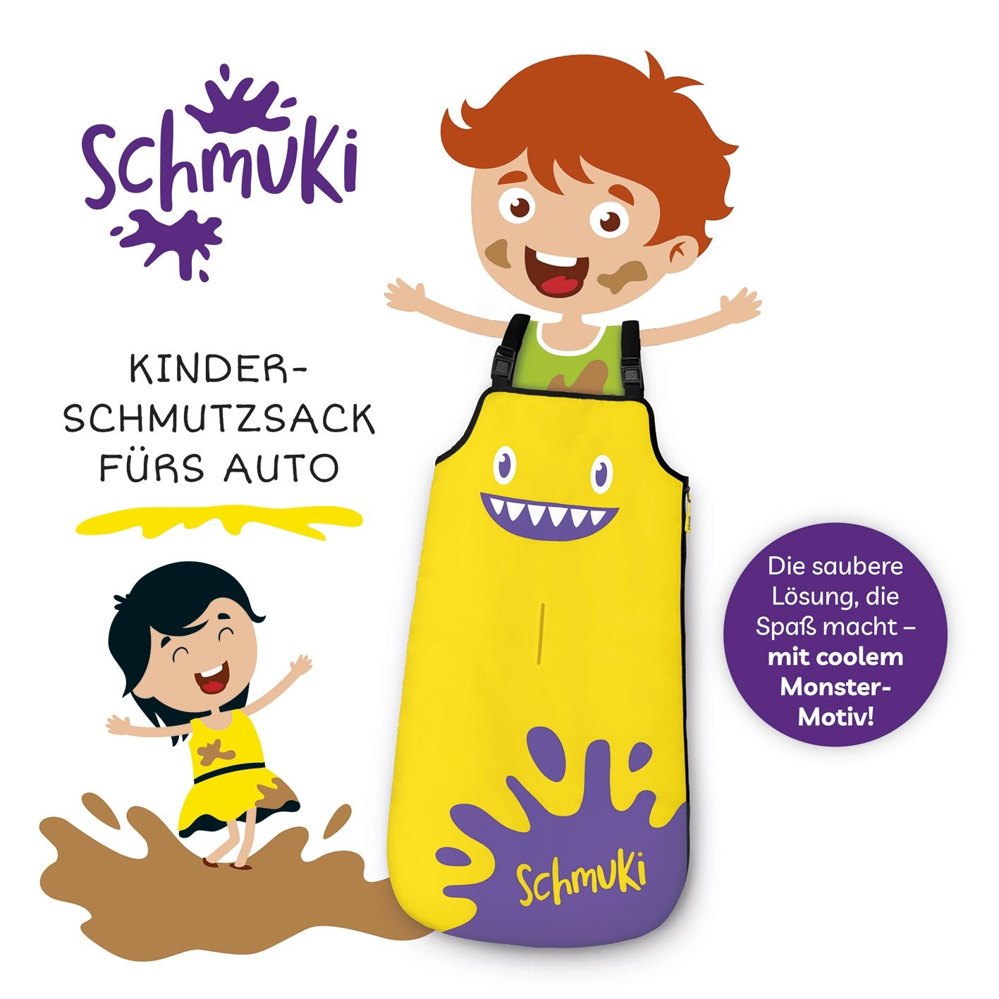 Kinder-Schmutzsack fürs Auto - 2er-Set