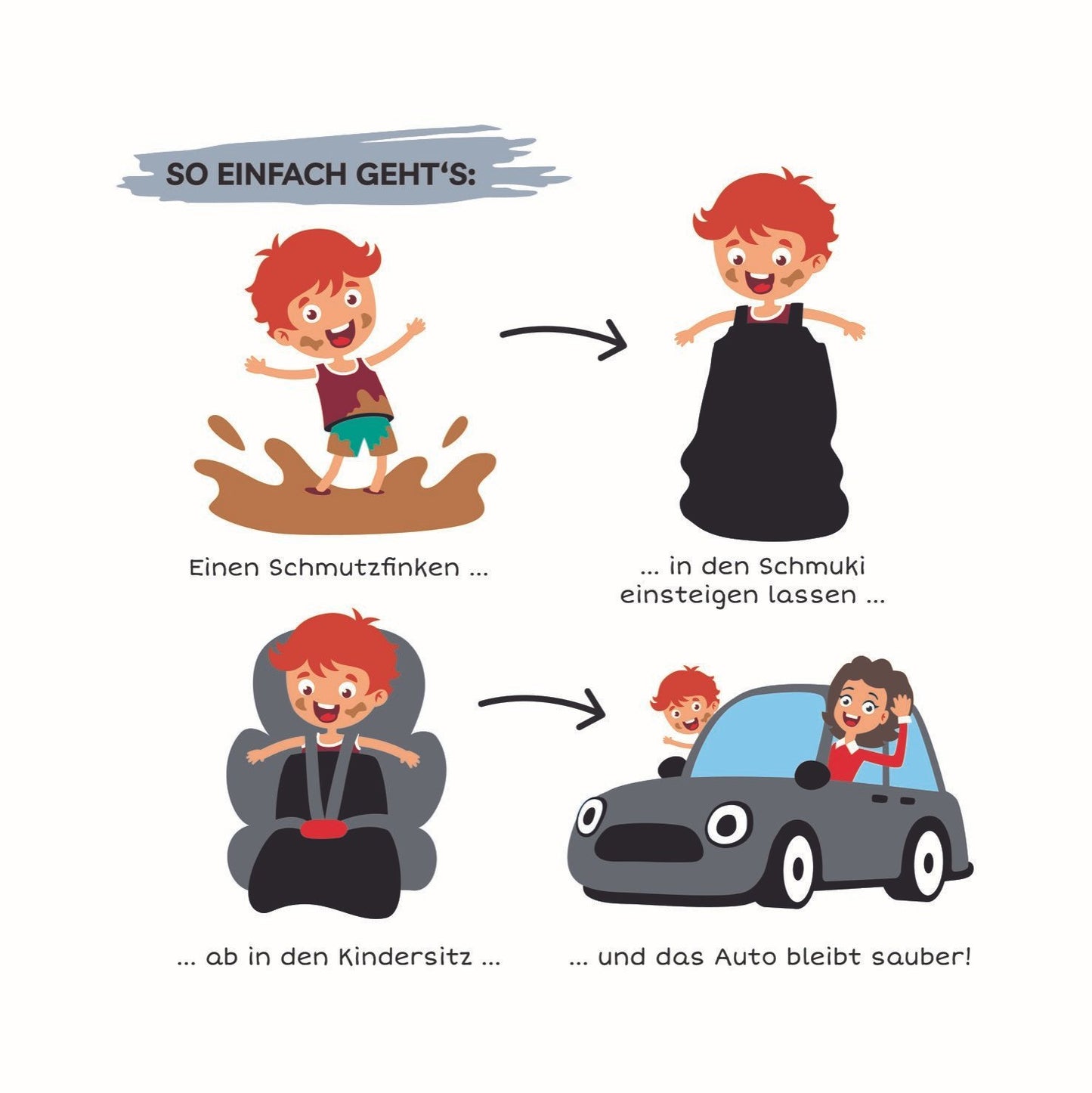 Kinder-Schmutzsack fürs Auto - 2er-Set